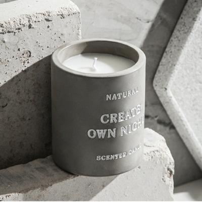 China 2021 Concrete Home Decoration INS Decoration Candle Jar Massage Candle Jars Jars Candle Container for sale