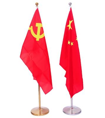 China Customized FLYING Floor Office Indoor Standing Flags With Low Flag Pole for sale