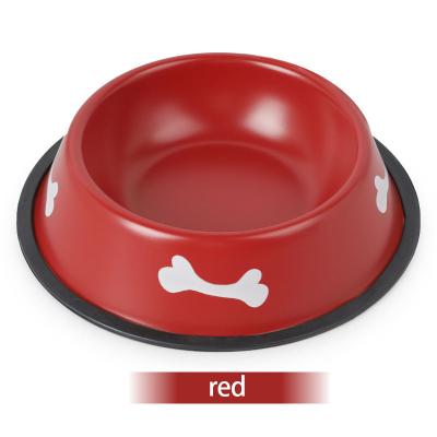 China Non Slip Pet Food Bowl Pet Feeder Stainless Steel Automatic Dog Food Drinking Bowl for sale