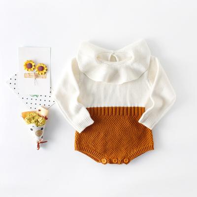 China Cotton spring and baby from Autumn Girls - the doll collar knitted overalls in one piece of wool for sale