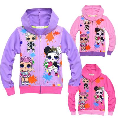 China Women's Fashion Soft Sweater Jacket Anti-Shrink Cartoon Girl Hooded Cute Doll Hooded Sweater for sale