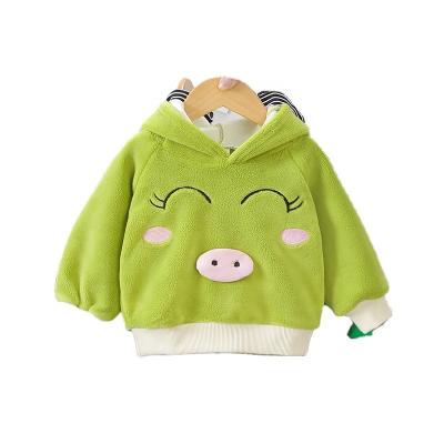 China OEM casual baby kids lamb wool coat winter coat for girls thickened with cashmere sweater girl two-piece set for sale