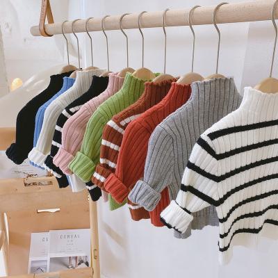 China Korean western style All-match sweater boys and girls style breathable sweater 2021 children's All-match new high-neck bottoming shirt for sale