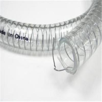 China Transparent PVC Steel Wire Reinforced Flexible Plastic Pipe Tube Hose for sale