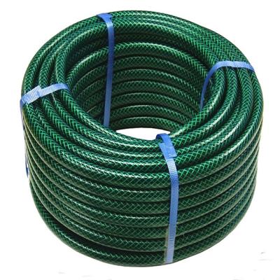 China High Strength Flexible Fiber Reinforced Green PVC Garden Hose for sale