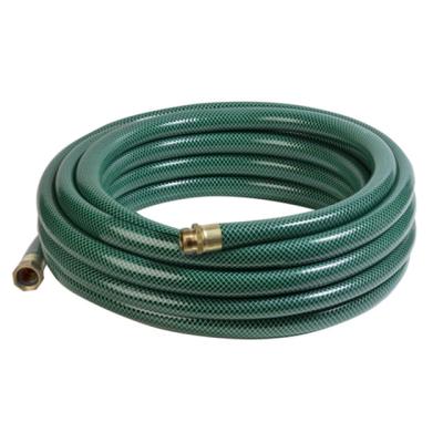 China green PVC 3-layers braided uv resistant garden hose with yellow ray for sale