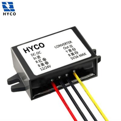 China Vehicle Voltage 12V 24V To 5V Automotive Voltage Dropper Male DC DC Converter for sale