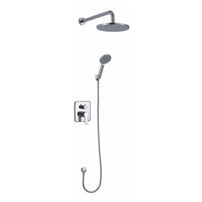 China Without Slide Bar Bathroom Modern Hotel Style Round Shower In-Wall Shower Faucet for sale