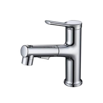 China Convenient Bathroom Basin Single Hole Faucets Metered Pull-Down Faucet for sale