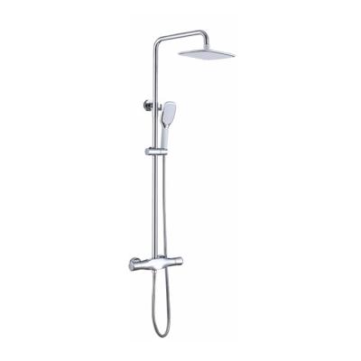 China Without Slide Bar Thermostatic Shower System With Square Shower, Square Spout, Multifunction Water Outlet for sale