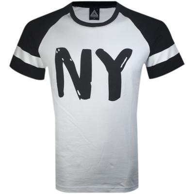 China New NY O-Neck Anti-Pilling Fashion Cotton Black White T-Shirts With Free Shipping for sale