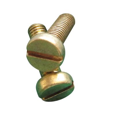 China DIN84 Cheese Brass Slotted Cheese Head Screw for sale