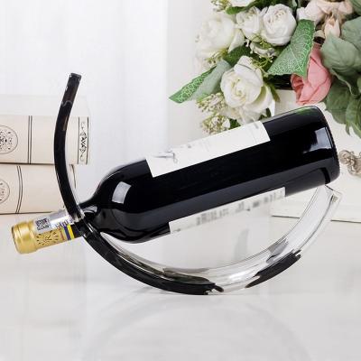 China Acrylic Fiber Wine Bottle Rack Simple Display Ribbon Decorative for sale