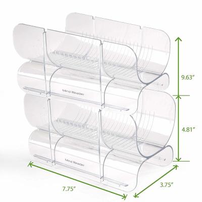 China Modular Acrylic Plastic Wine Bottle Holder Refrigerator Storage System for sale