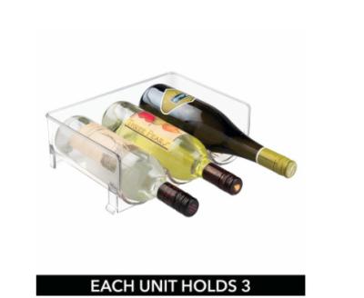 China OEM Stackable Acrylic Wine Bottle Holder For Kitchen Countertops for sale