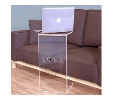 China C Shaped Clear Acrylic Side Table OEM ODM OBM support for sale