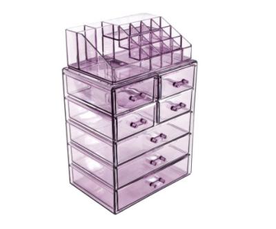 China OEM ODM Multifunction Acrylic Storage Box With Lip Gloss Holder for sale