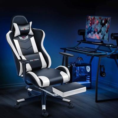 China (Size) Gaming Style Adjustable Comfortable Cool Cool Wrapping Leather Back Gaming Style PU Lounge Chair for sale