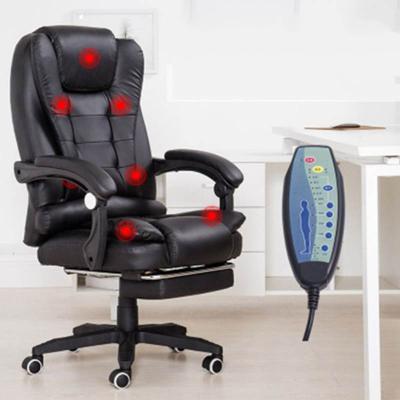 China (Size) Home Office Boss Massage Footrest Adjustable Extended Swivel Chair Computer PU Modern Chair for sale