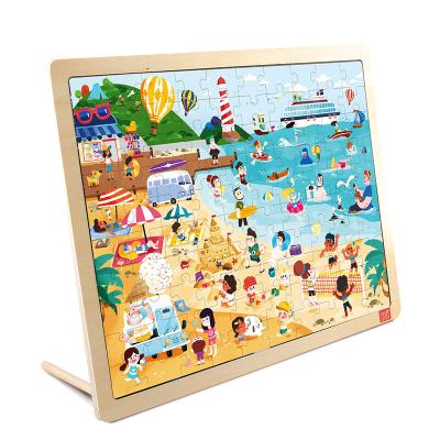 China Educational Toy Tahiti Beach Wooden Jigsaw Puzzle Educational Toy TOI Brand 100pcs new design for children for sale