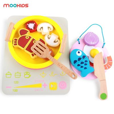 China Kitchen Toys Set Children Pretend Role Play Children Cutting Vegetable Wooden Toy Play Set Kitchen Toy for sale