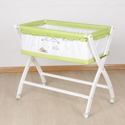 China Wholesale Modern Factory Wooden Crib Crib Bed Stand With Scissor Legs for sale