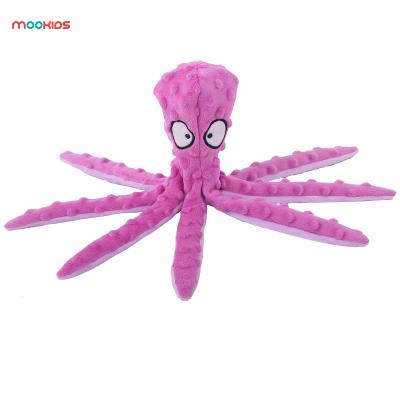 China Hot Nature Touch Amazon Selling Plush Toy New Style Pet Plush Toys Dog Intelligence Biting Large and Small Dog Toy Octopus Voice Supplies for sale