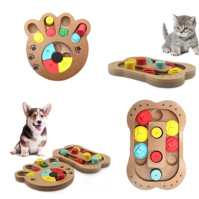 China Cheap Wholesale Viable Interactive Pet IQ Toy Puzzle Wooden Dog Toys Training for sale