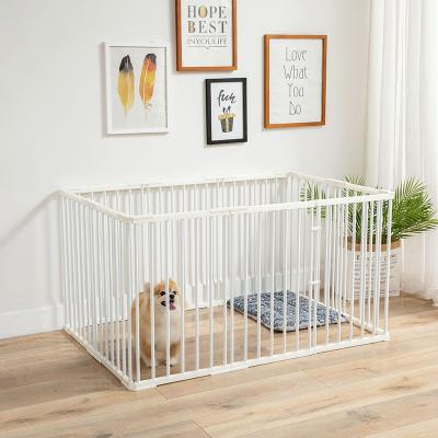 China Breathable Wholesale High Quality Wooden Pet Supplies Indoor Cage Fence For Dog Cat for sale