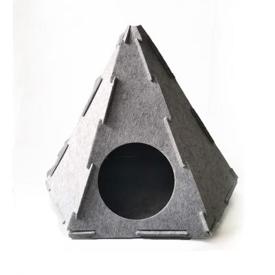 China Breathable Manufacturers Wholesale Environmental Protection Simple Tower Style Cat Nest Pet House Felt Pet Nest for sale