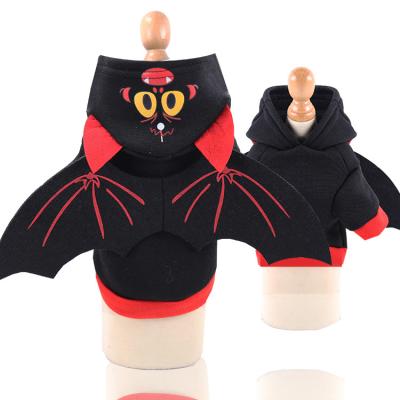 China Hot Sale Lights Pet Halloween Costume Clothes Bat Wings Costume Set For Dog Cat With Hat for sale