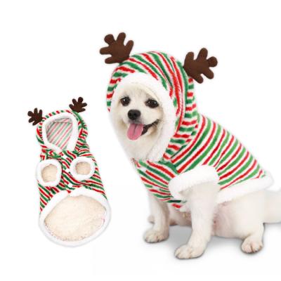 China Best Selling Winter Cotton Stocked Elk Christmas Pet Clothes For Dog for sale