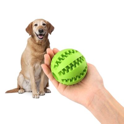 China Non-Taxic Viable Soft Dog Accessories Rubber Pet Ball Toy For Pet Teeth Cleaning Chewing for sale