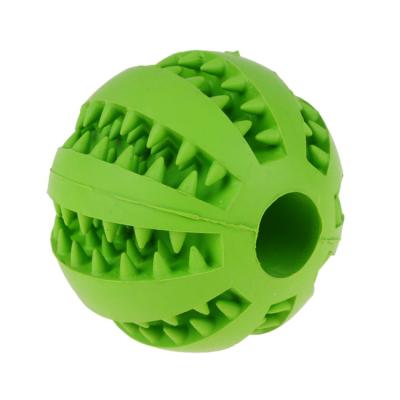 China Sustainable Pet Food Leak Chewer Treats Tooth Ball Dog Cleaning Toys for sale