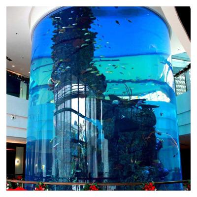 China Wholesale Viable Clear Acrylic Fish Tank Large Acrylic Cylinder Aquarium for sale