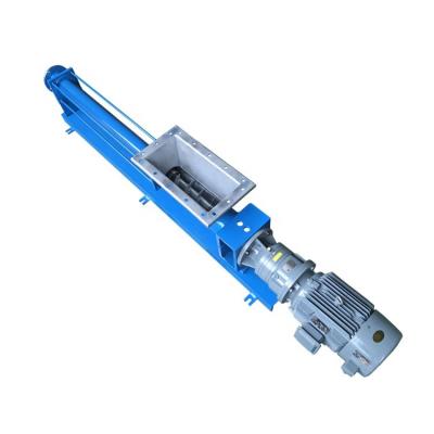 China Drinking Water Treatment NETZSCH/NEMO Type NM053SF04S24V 304 SS Feed Single Cavity Progressive Screw Pump with Hopper and Propeller for Sludge Transfer for sale