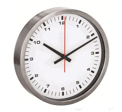 China HD-1688 Large 16 Inch Analog Radio Stainless Steel Analog Wall Clock For Senior Citizens for sale