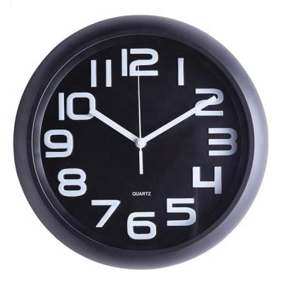 China Antique Style Round Shape Plastic Wall Clock With Raised Numbers For Home Decor for sale