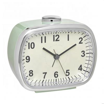 China Antique Style Bell Alarm Clock Travel Bell Easy Read Modern Plastic Rectangular Alarm Clock for sale