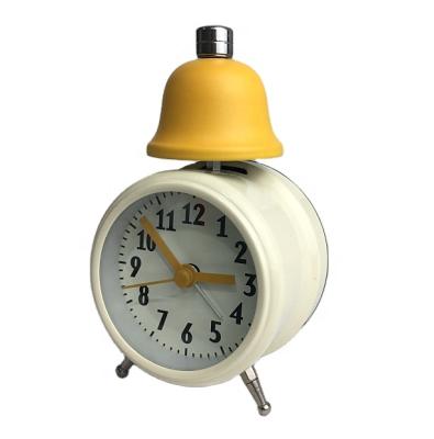 China Cute Colorful 3 Inch Antique Style Mini Metal Single Bell Alarm Clock for Child for sale