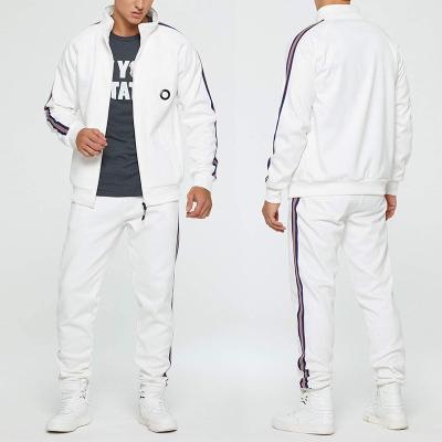 China Breathable 2 Piece Sets Cotton Customize Fashionable Custom White Men Terry French Sweatsuit OEM Tops Fashion Tracksuits Tracksuit for sale