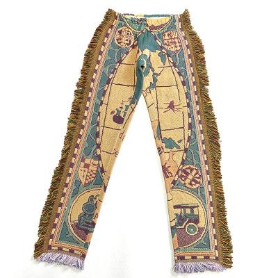 China Anti-pilling new wholesale street use custom tapestry pants plus size women cover pants and pants outdoor fashion woven cover pants for sale