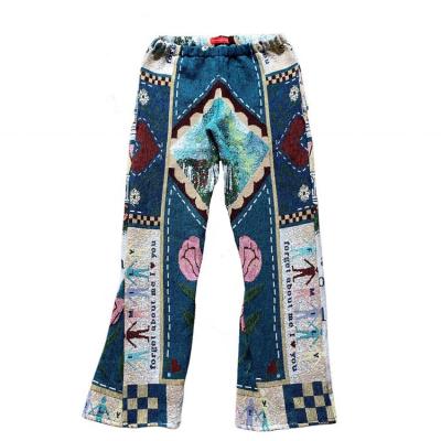 China Custom Woven Sweater Cover Up Mens Breathable Pants Plus Size Tapestry Trousers Pants for sale