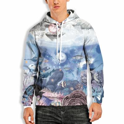 China Full Fleece Anti-pilling Dye Jumper Sweatshirts 3D Sublimation Printed Custom LOGO 100% Polyester Mens Hoodies for sale