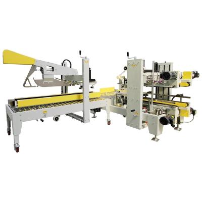 China Food High quality carton box sealer sealing and stamping machine packaging paper taping auto flap sealing machine with corner sealing for sale