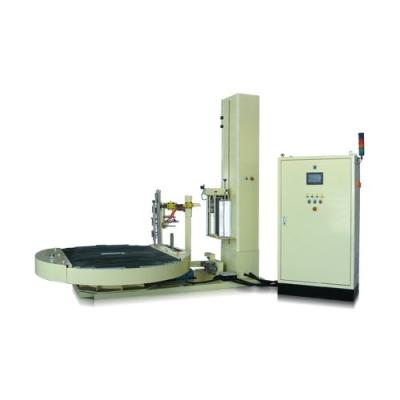 China Food Profile horizontal/orbital stretch wrapping machine Fully automatic turntable online winding machine for sale