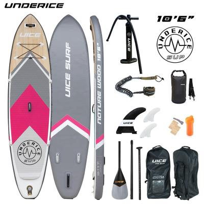 China UICE Lady Design Wooden Board Unisex Design For Girl Popular Size Inflatable Sup Stand Up Paddle Board Including All Accessories for sale