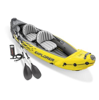 China 2022 Cheap Yellow Water Sports Fishing Rubber Dinghy PVC Inflatable Kayak for sale