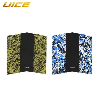 China Factory 2022 Area Water Sports Camouflage Eva Foam Surf Traction Pad Wholesale Green-Blue Adhesive Pad Non-slip Mat For Surfboard for sale