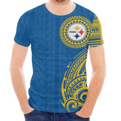 China Direct Selling Pittsburgh Steelers NFLS Baseball QUICK DRY T-shirt Commemorative Oversized Colored Men Summer Relaxing Custom Logo for sale